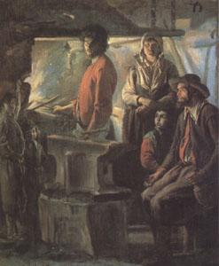 Louis Le Nain A Farrier in His Forge (mk05) oil painting picture